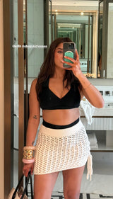 Ritzy Black Collar Top - Black