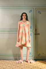 Flora Checkered Short Dress