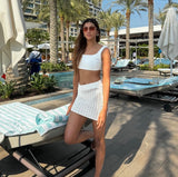 Chica Knit Skirt - White